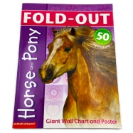 Children Fold-Out Giant wall Chart and Poster with Big Sticker Coloring Books