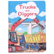 Kids Trucks and Diggers puzzle book with 6 jigsaw puzzles