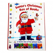 Santas Christmas Box of  books 6 mini Board Book Set