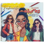 Spiral-bound Fashion Illustration Coloring Book