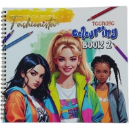 Spiral-bound Fashion Sketch Coloring Book